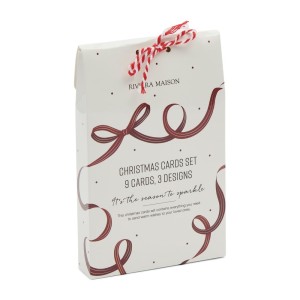 Kartki Świąteczne Seasons to Sparkle  Riviera Maison 9szt. 