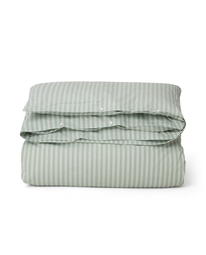 Poszwa Green/White Striped Cotton Poplin  Lexington 150x210 