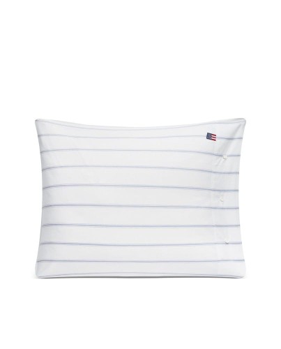 Poszewka na poduszkę White/Blue Striped Lyocell/Cotton Lexington 50x60 