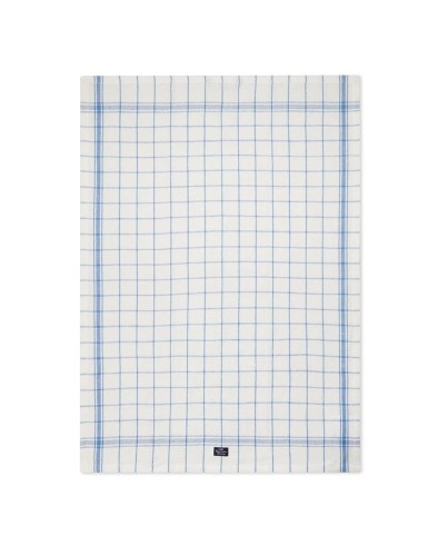 Ręcznik kuchenny Checked Linen/Cotton Lexington White/blue