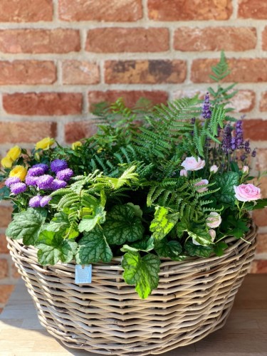 Okrągła donica z naturalnego ratanu DRYPOT fi 55cm x 24cm