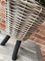 Kosz rattanowy On  Legs Lovely Baskets M Black Drypot