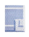 Narzuta / Pled Striped Rope Structured Cotton Bedspread, Blue/White Lexington 160x240