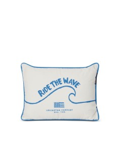 Poduszka Ride The Wave Small Organic Cotton  Lexington 30x40 White/Blue