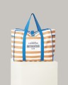 Torba Madison Organic Cotton Family Beach Bag, Beige/White Stripe Lexington