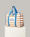 Torba Madison Organic Cotton Family Beach Bag, Beige/White Stripe Lexington