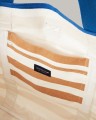 Torba Madison Organic Cotton Family Beach Bag, Beige/White Stripe Lexington