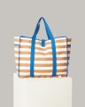Torba Madison Organic Cotton Family Beach Bag, Beige/White Stripe Lexington