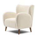 Fotel Armchair La Contessina, White Sand, Bouclé Riviera Maison