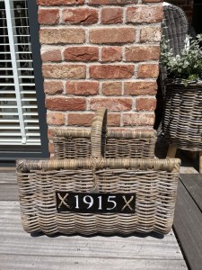 Kosz rattanowy na drewno 50x40cm 