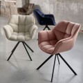 Krzesło Swivel Dining Chair Carnaby, Fabulous Flax, Mouliné Linen  Riviera Maison