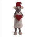 Big Grey Girly Mouse with Heart Gry &amp; Sif