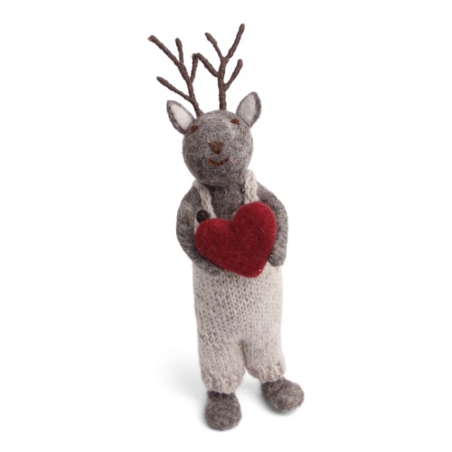 Big Grey Boy  Deer with Heart Gry & Sif        