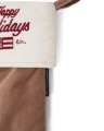Skarpeta na prezenty Happy Holidays Org Cotton Velvet Stocking Beige Stocking Lexington