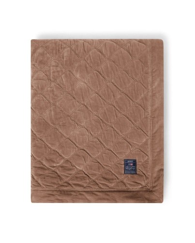 Narzuta / Pled Quilted Organic Cotton Velvet Bedspread Beige  Lexington 160x240 
