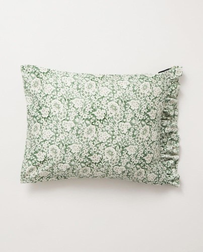 Poszewka na poduszkę Cotton Sateen Green Floral Printed Lexington 50x60  