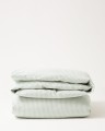 Zestaw pościeli Striped Cotton Pin Point Green/White Lexington 200x200/50x70x2