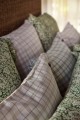 Poszewka na poduszkę Checked Lyocell Blend White/Beige  Lexington 50x60
