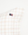 Poszewka na poduszkę Checked Lyocell Blend White/Beige  Lexington 50x60