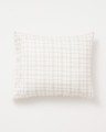 Poszewka na poduszkę Checked Lyocell Blend White/Beige  Lexington 50x60