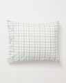 Poszewka na poduszkę Checked Lyocell Blend White/Green Lexington 50x70
