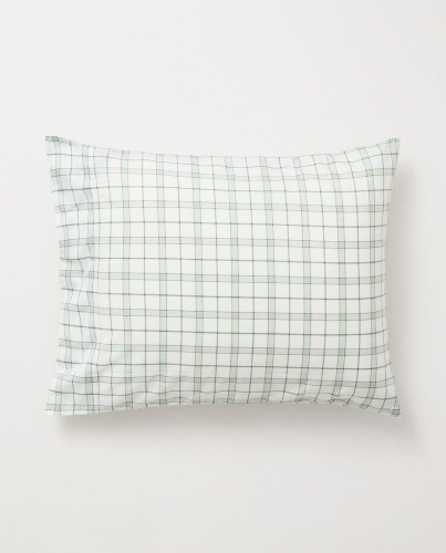 Poszewka na poduszkę Checked Lyocell Blend White/Green Lexington 50x70