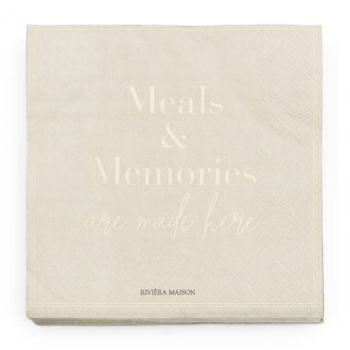 Papierowe serwetki  Meals & Memories Riviera Maison