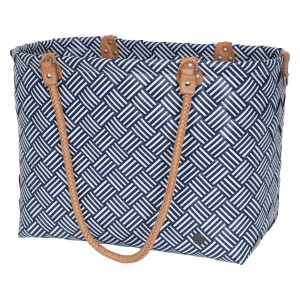 Torba na zakupy Sainte-Maxime stripes Handed By  ocean blue XL