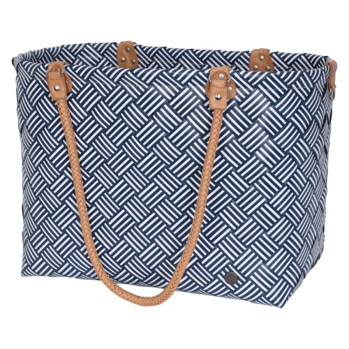 Torba na zakupy Sainte-Maxime stripes Handed By  ocean blue XL