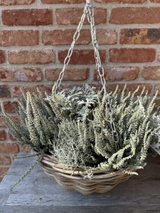 Wiszący kosz ratanowy z łańcuszkiem  40cm