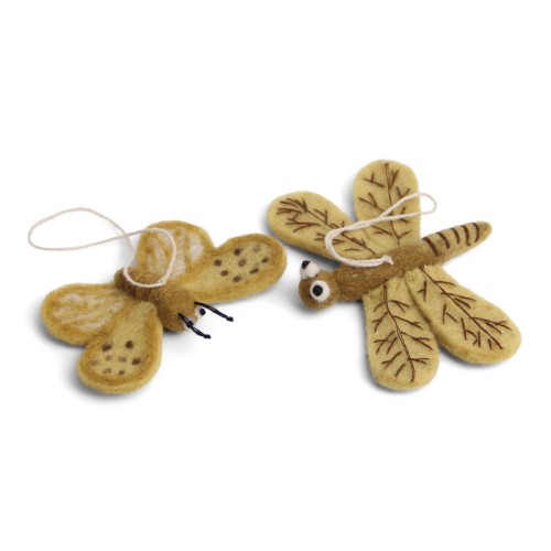 Butterfly & Dragonfly Yellow Gry & Sif     