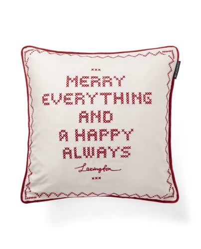 Poszewka Happy always pillow cover  Lexington snow white /red