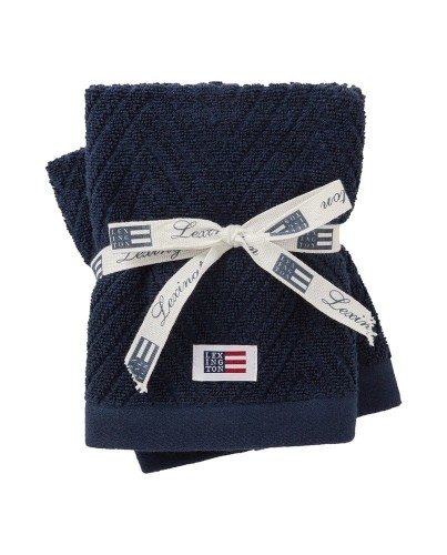 Ręcznik Herringbone towel Lexington zestaw 2 szt Dress Blue