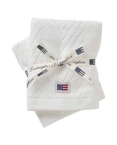Ręcznik Herringbone towel Lexington zestaw 2 szt White