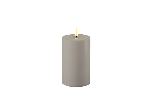 Świeca Szara LED Block D: 5x7,5cm Outdoor        