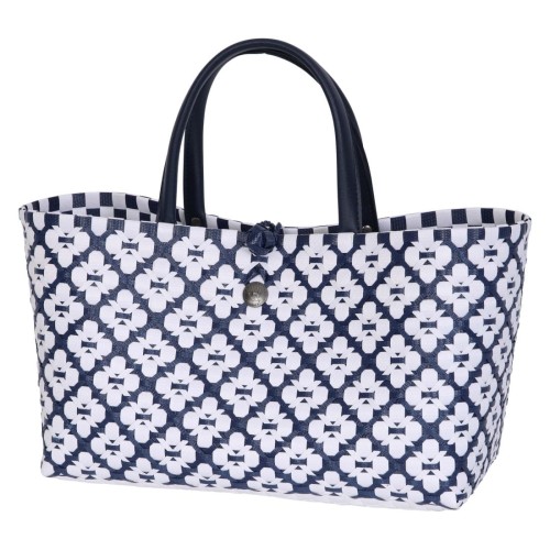 Torba na zakupy Mini Motif Bag Handed By navy with white pattern  S