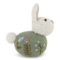Sitting Bunny w/Flower Green  Gry &amp; Sif