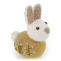 Sitting Bunny w/Flower Ochre  Gry &amp; Sif