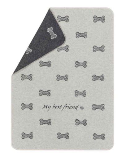 Kocyk dla pieska my best friend/bones allover 70x90