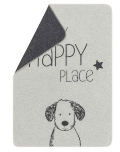 Kocyk dla pieska my happy place grey 70x90 