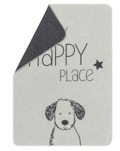 Kocyk dla pieska my happy place grey 70x90 