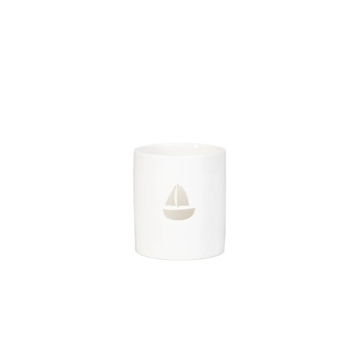 Świecznik Sögne white t-lightholder holder boat small