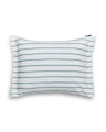 Zestaw pościeli Striped cotton poplin bed set, white/eucalyptus  Lexington 150x210/50x70