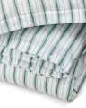 Zestaw pościeli Striped cotton poplin bed set, white/eucalyptus  Lexington 150x210/50x70