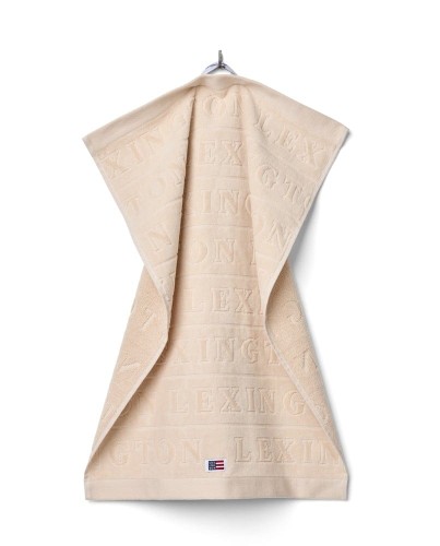 Ręcznik Velour jacquard logo towel, moonbeam Lexington beżowy  30x50 