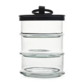 Pojemnik Cordoba Triple Storage Jar  Riviera Maison czarny