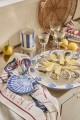 Ręcznik kuchenny Lobster rolls organic cotton twill kitchen towel, white/red Lexington