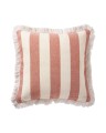 Poszewka Block striped organic cotton fringe pillow cover, coral  Lexington  50x50