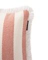 Poszewka Block striped organic cotton fringe pillow cover, coral  Lexington  50x50