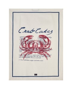 Ręcznik kuchenny Crab cakes organic cotton twill kitchen towel Lexington     